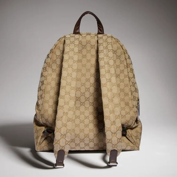 5-1-1-2045f299bcc9.webp Gucci Large Gucci Tag Backpack 875226 Sand And Dark Brown 34cm/13.4in