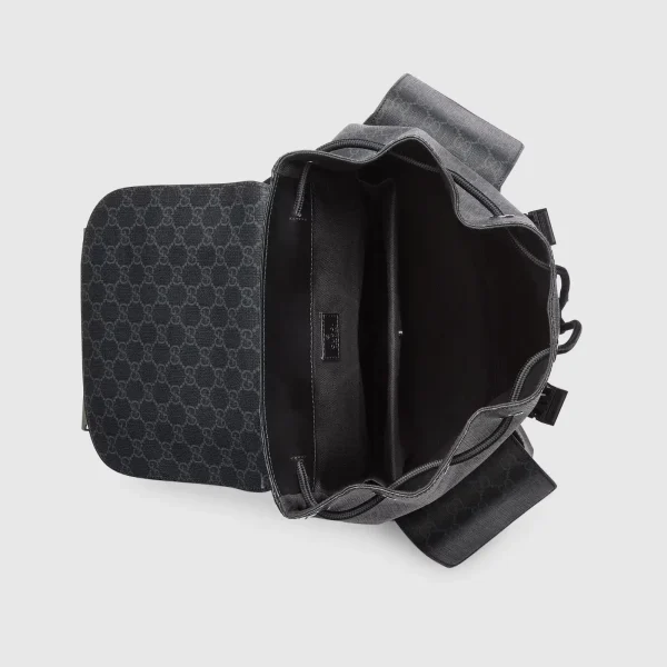 5-2-84ebcb61d620.webp Gucci GG Black Large Backpack 792080 Black GG Supreme 35cm/13.8in