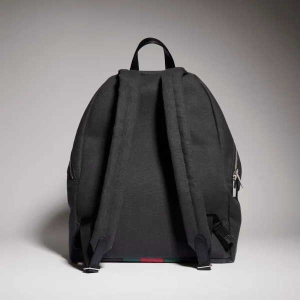 5-3-277583f34fb4.webp Gucci Positano Large Backpack 875226 Black Canvas 34cm/13.4in