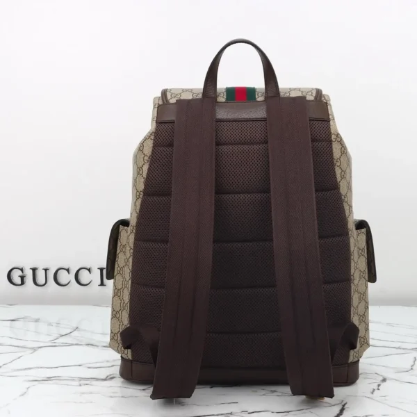 5-4-17617a2c47ac.webp Gucci Ophidia Large Backpack 839110 Beige And Dark Brown 35cm/13.8in
