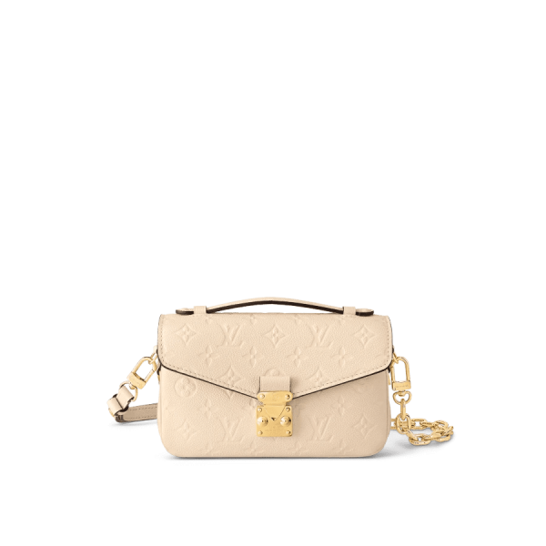 Louis Vuitton Pochette Mtis East West Monogram Empreinte Leather – Women – Handbags Cream, Designer Handbags, Womens Purse, luxury bags
