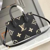 5f1007eaf04e7b3acc16abc555744a80-b7c9b2f0a527.webp Louis Vuitton Sac Main On The Go Pm Noir Beige M45659 25cm, Designer Handbags, Womens Purse, luxury bags