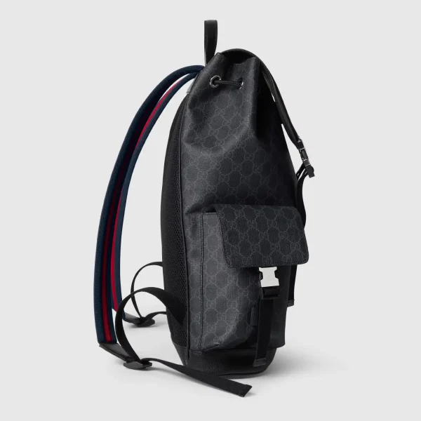 6-2-ac6072357903.webp Gucci GG Black Large Backpack 792080 Black GG Supreme 35cm/13.8in