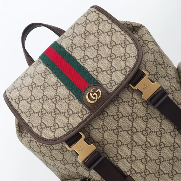 6-4-7115384d2f4e.webp Gucci Ophidia Large Backpack 839110 Beige And Dark Brown 35cm/13.8in