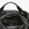 6-c5e1b35d2b0e.webp Chanel Grey Bow Pattern Chain Shoulder Bag