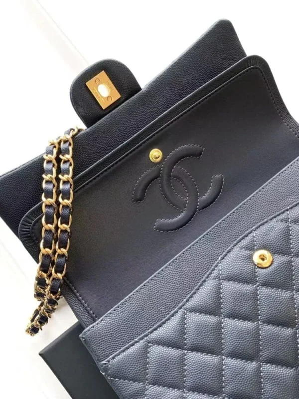60d4b5d0-1-cac8eadf419f.webp Chanel Classic Flap Bag 25 cm Navy Blue Gold-Tone Hardware A01112, Designer Handbag, Women’s Purse, Designer Handbags, Women’s Purse, luxury bags, Chanel bags
