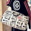 Louis Vuitton Keepall Bandoulière Bag 50cm/19.7in Black/White Cowhide N40804