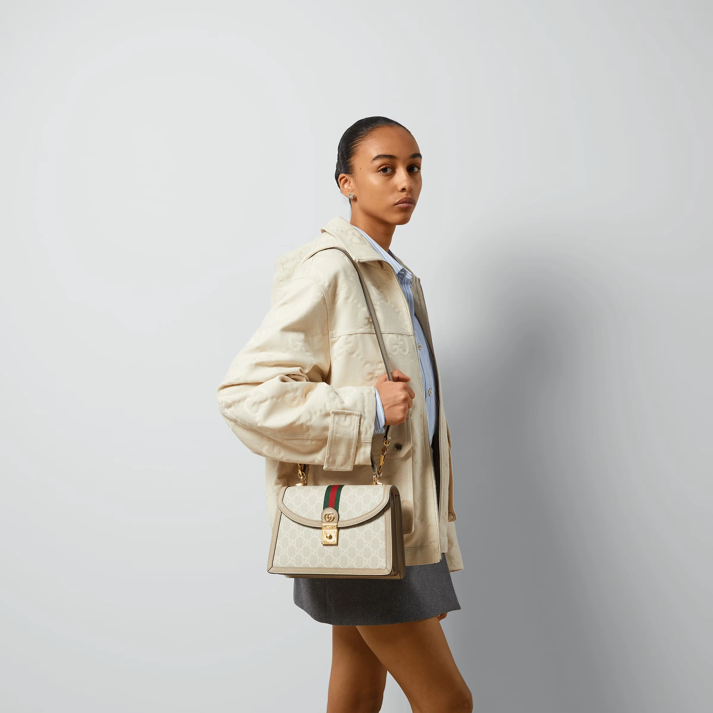 Ophidia GG Small Top Handle Bag - view 2