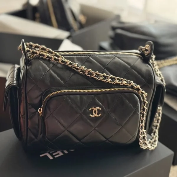 Chanel Small Camera Case Bag Black 23Cm/9.1in As5220 B18234 94305, Designer Handbags, Women’s Purse, luxury bags, Chanel bags
