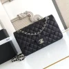 6740cbe1-2d7b825f45f9.webp Chanel Classic Flap Bag 25 cm Black – Silver Tone Hardware A01112, Designer Handbags, Women’s Purse, luxury bags, Chanel bags