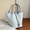 Hermes Picotin Lock 18Cm Gris Pale