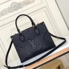 6aa77d35-ef34d602367a.webp Louis Vuitton Onthego PM Monogram Empreinte Handbag Black 25cm M45653, Designer Handbags, Womens Purse, luxury bags