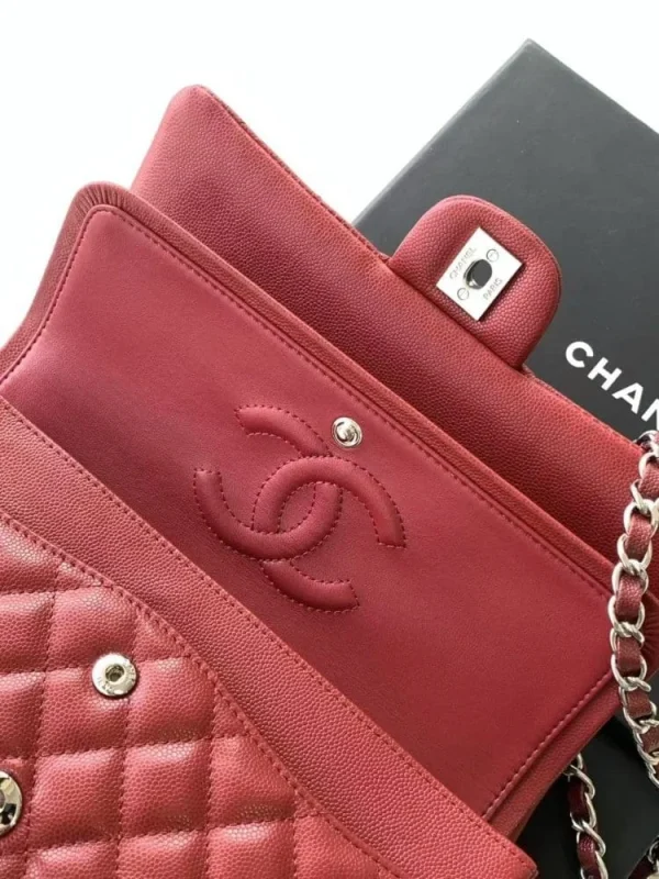 6fe9a299-1bdc8c79a902.webp Chanel Classic Flap Bag 25 cm Red Silver-Tone Hardware A01112, Designer Handbag, Women’s Purse, Designer Handbags, Women’s Purse, luxury bags, Chanel bags