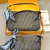 70-11-f004265be410.webp Fendi Simply Fendi Medium Brown Ff Jacquard Fabric Bag 25Cm