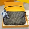71-13-75c7b9ddee5f.webp Fendi Simply Fendi Medium Brown Ff Jacquard Fabric Bag 25Cm