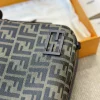 72-12-7300d723a750.webp Fendi Simply Fendi Medium Brown Ff Jacquard Fabric Bag 25Cm