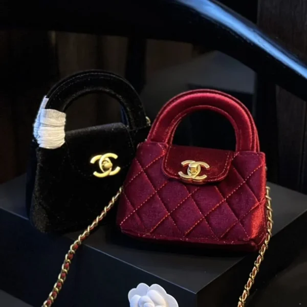 73-2-0f478ce51760.webp Chanel Velvet Nano Kelly Re Edition Black 13Cm/5.1in, Designer Handbags, Women’s Purse, luxury bags, Chanel bags