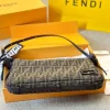 74-10-8eac89a52ebe.webp Fendi Simply Fendi Medium Brown Ff Jacquard Fabric Bag 25Cm