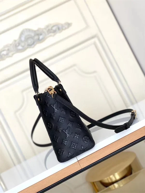 74942114-77016d8d52f4.webp Louis Vuitton Onthego PM Monogram Empreinte Handbag Black 25cm M45653, Designer Handbags, Womens Purse, luxury bags