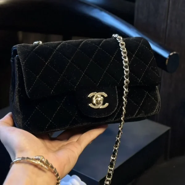 76-f7112b77c4d6.webp Chanel Velvet Pearl Crush Mini Flap Bag Black 20Cm/7.9in, Designer Handbags, Women’s Purse, luxury bags, Chanel bags