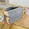 7611237d-b60091b40206.webp Louis Vuitton Grey Monogram Denim Side Trunk MM M13285 23.5cm/ 9.3in, Designer Handbags, Womens Purse, luxury bags