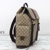 8-1-1-d4c38737fe0b.webp Gucci Ophidia Large Backpack 839110 Beige And Dark Brown 35cm/13.8in