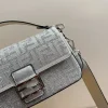 8-3-4d726a3f755c.webp Fendi Baguette Silver Crystal Trim 25Cm