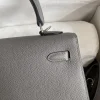 Hermes Kelly 25 Bag In Dark Grey Epsom Leather For Women 25cm/10in