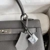 Hermes Kelly 25 Bag In Dark Grey Epsom Leather For Women 25cm/10in