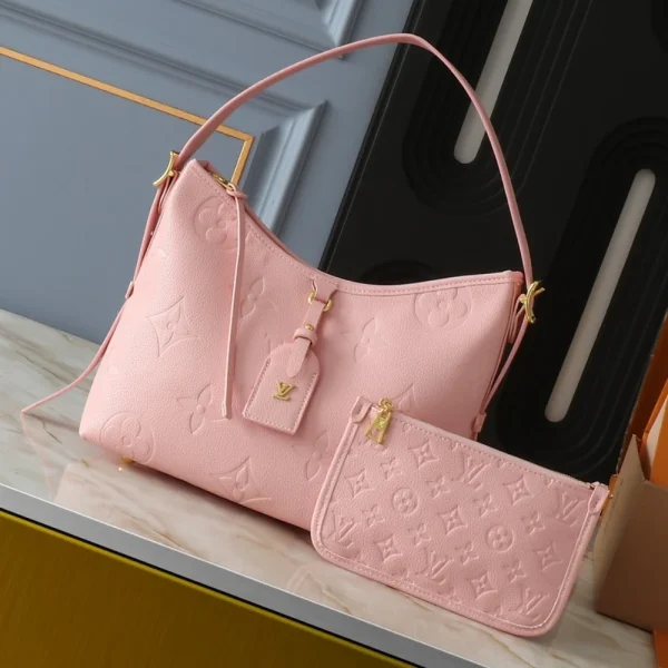 80-4-1-03949c7b8165.webp Louis Vuitton Carryall Pm Monogram Empreinte Pink Opale, Designer Handbags, Womens Purse, luxury bags