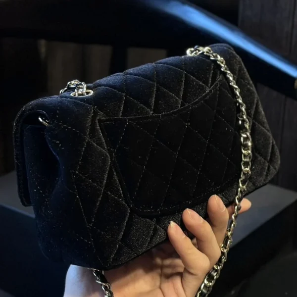 80-5e136815b832.webp Chanel Velvet Pearl Crush Mini Flap Bag Black 20Cm/7.9in, Designer Handbags, Women’s Purse, luxury bags, Chanel bags