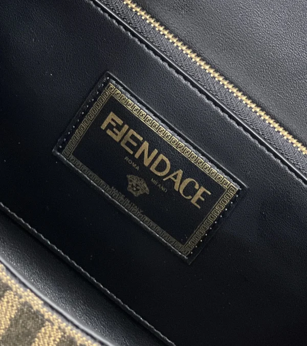 Fendi x Versace Fendace La Medusa Top Handle Bag Zucca Canvas 25cm
