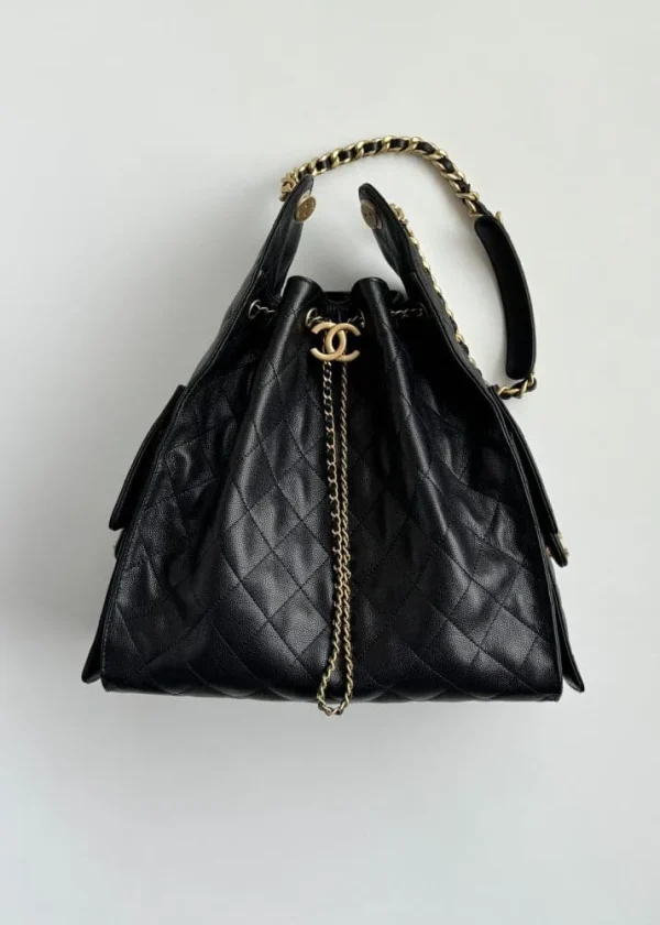 85685d24-f0b1283af7f9.webp Chanel crossbody bag 25 Medium Handbag Grained Calfskin & Gold-Tone Metal Black 40cm/15.7in, Designer Handbags, Women’s Purse, luxury bags, Chanel bags