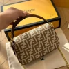 89-6-9a2d26a31347.webp Fendi Baguette Mini Ff Jacquard Fabric Bag Beige 21Cm