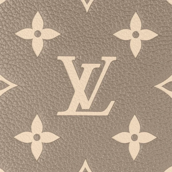 Louis Vuitton Nono Mm Bicolor Monogram Empreinte Leather Women Handbags Dove/Cream 26cm/ 10.2in, Designer Handbags, Womens Purse, luxury bags