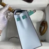 Hermes Kelly 25 Bag In Turquoise Epsom Leather For Women 25cm/10in