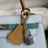 Hermes Kelly 25 Bag In Turquoise Epsom Leather For Women 25cm/10in