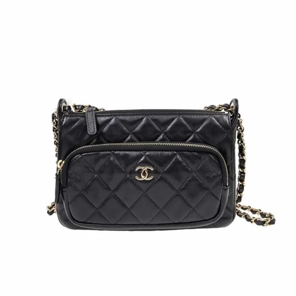 90-7-f5ac7918e2e5.webp Chanel Shoulder Crossbody Bag With Chain Black 20Cm/15in, Designer Handbags, Women’s Purse, luxury bags, Chanel bags