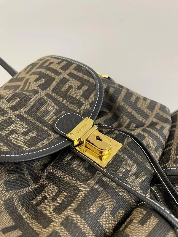 Fendi Zucca Brown Canvas Backpack 38cm