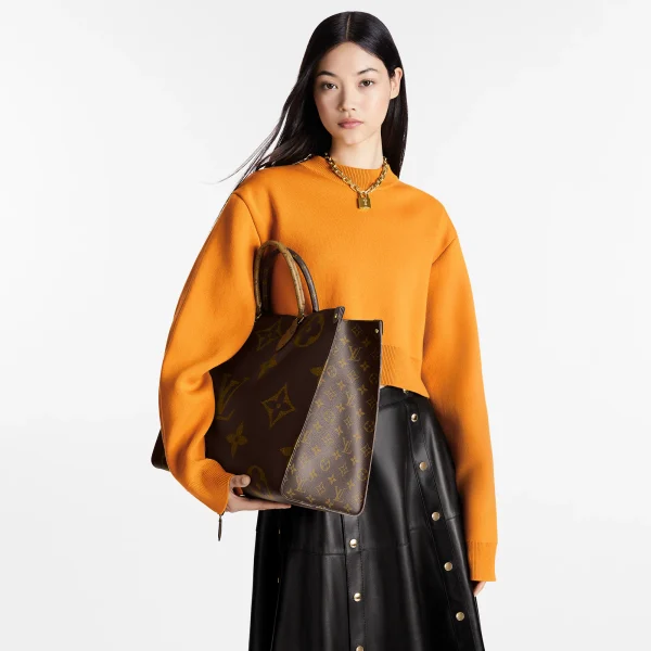 Louis Vuitton Onthego Gm Monogram Giant Canvas, Brown Monogram M45320 41cm, Designer Handbags, Womens Purse, luxury bags