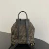 Fendi Zucca Brown Canvas Backpack 38cm