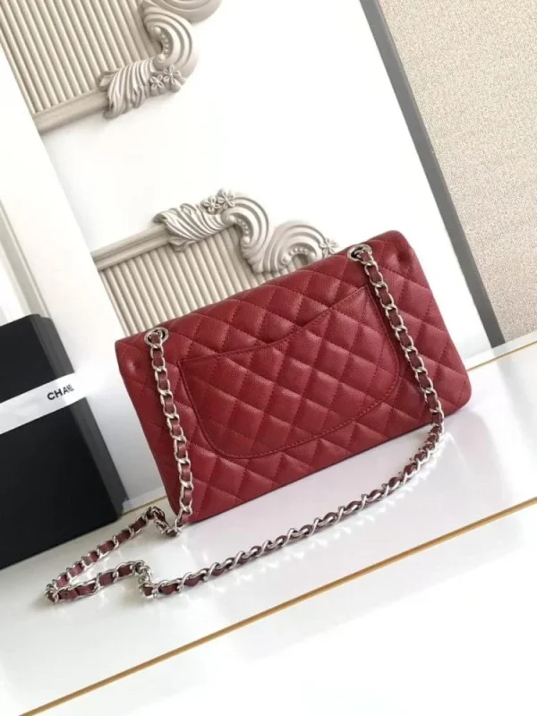 95930726-25ab0ebaf215.webp Chanel Classic Flap Bag 25 cm Red Silver-Tone Hardware A01112, Designer Handbag, Women’s Purse, Designer Handbags, Women’s Purse, luxury bags, Chanel bags