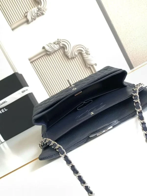 9a4ee78d-e50e05633ed1.webp Chanel Classic Flap Bag 25 cm Navy Blue Silver-Tone Hardware A01112, Designer Handbag, Women’s Purse, Designer Handbags, Women’s Purse, luxury bags, Chanel bags