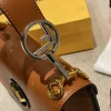 Fendi Ff Logo Bottom Brown Bag 22Cm