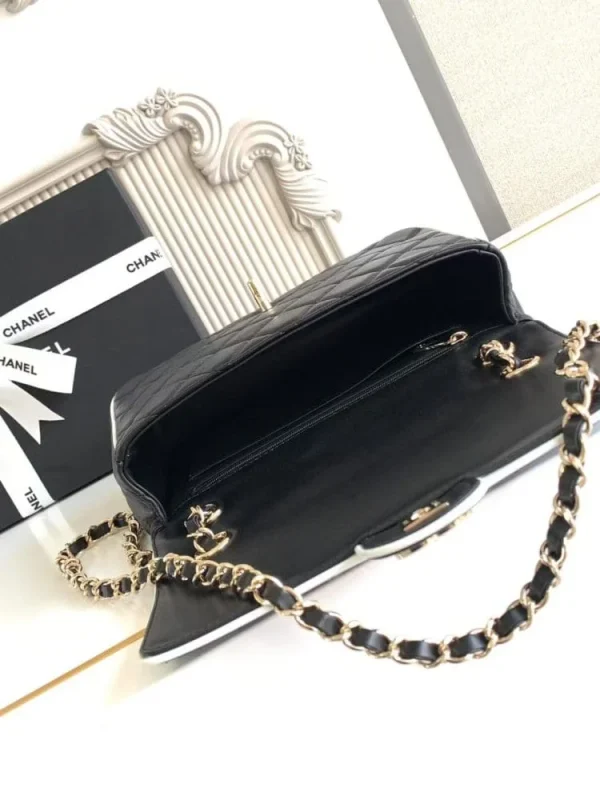 9e6afa47-78faf640942b.webp Chanel Small Graphic Frame Flap Bag Black 23cm, Designer Handbags, Women’s Purse, luxury bags, Chanel bags