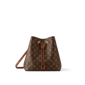 Louis Vuitton Luxury Monogram Canvas And Leather Handbag Neonoe Caramel, Designer Handbags, Womens Purse, luxury bags