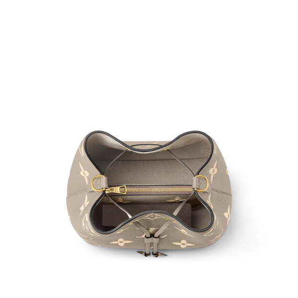 Louis Vuitton Nono Mm Bicolor Monogram Empreinte Leather Women Handbags Dove/Cream 26cm/ 10.2in, Designer Handbags, Womens Purse, luxury bags