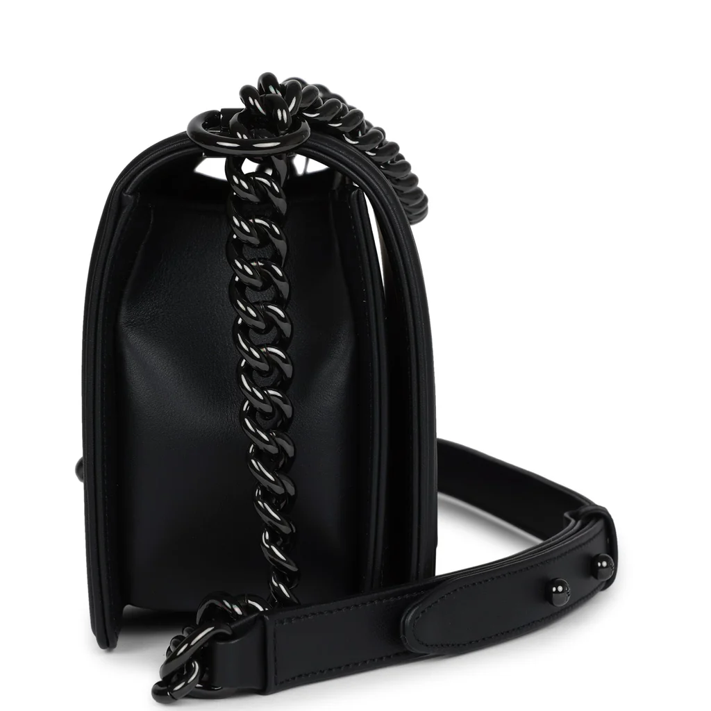 Medium Boy Bag SO Black Calfskin Black Hardware - view 4