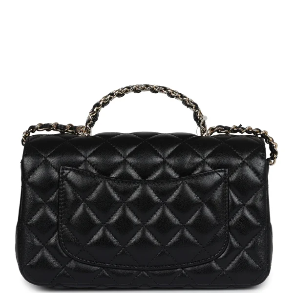 Mini Rectangular Crystal Top Handle Flap Bag