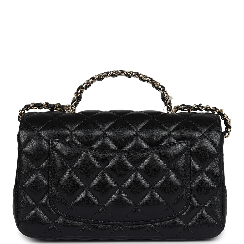 Mini Rectangular Crystal Top Handle Flap Bag - view 3